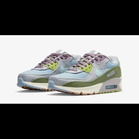 Nike Shoes - Nike Air Max 90 SE "Next Nature" Blue Wolf Grey DQ4016-400 Women's Sizes